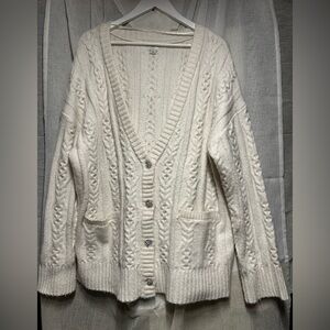 Target A New Day Cardigan Chunky Sweater Cream, XL